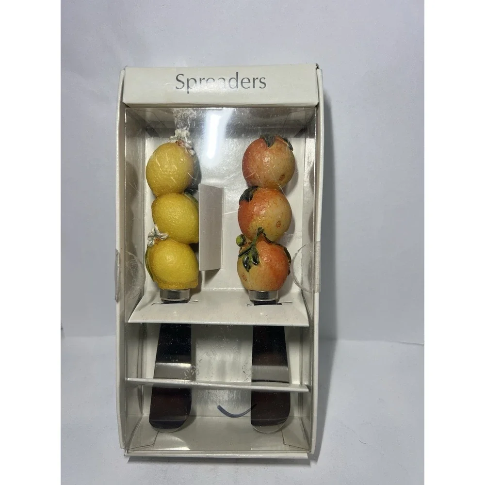 Set 2 spreaders Ideal Home Range Germany Citrus Fruit Spreaders Orange and Lemon